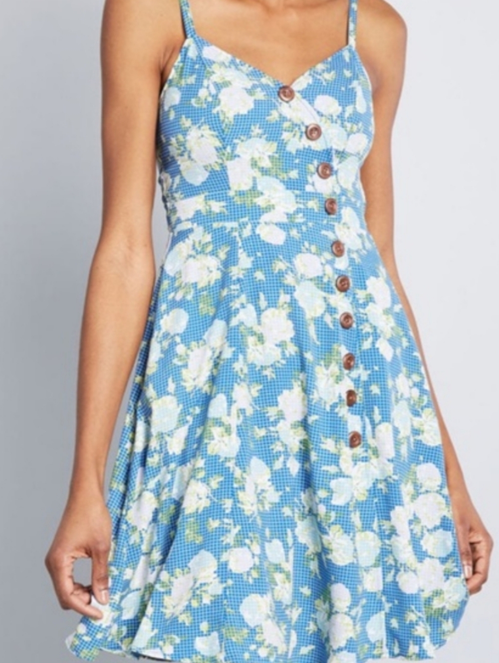 Modcloth Blue Floral Dress
